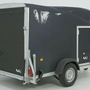 Debon Kofferanhänger Cargo 1300 Vollpoly 150x290cm H:160cm|Tür|grau