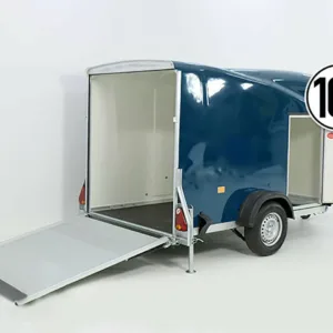 Debon Kofferanhänger Cargo 1300 Vollpoly 150x290cm H:160cm|Tür|blau