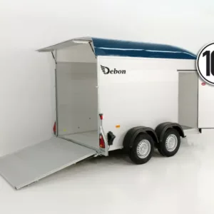 Debon Kofferanhänger C500 164x300cm H:200cm 2,0t|Alu|Polybug|Tür|blau