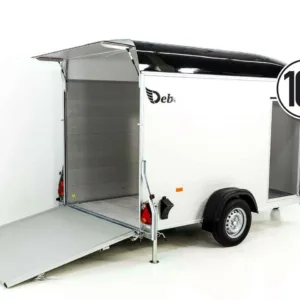 Debon Kofferanhänger C400 164x315cm H:200cm 1,3t|Alu, Polybug|Tür|schwarz