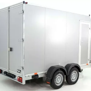 Vezeko Kofferanhänger 184x355cm Höhe: 205cm 2,7t|45°|Tür|silber