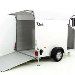 Debon Kofferanhänger C400 164x315cm H:200cm 1,3t|Alu, Polybug|Tür|weiß