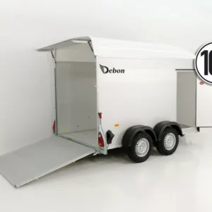 Debon Kofferanhänger C500 164x300cm H:200cm 2,0t|Alu|Polybug|Tür|weiß