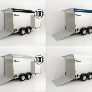 Debon Kofferanhänger C500 164x300cm H:200cm 2,0t|Alu|Polybug|Tür