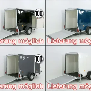 Debon Kofferanhänger Cargo 1300 Vollpoly 150x290cm H:160cm|Tür