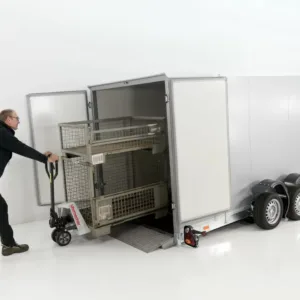 Vezeko Koffer-Absenkanhänger 167x400cm Höhe:210cm 3,5t|silber